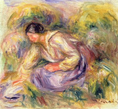 Washerwoman in Blue, 1917 by Pierre Auguste Renoir